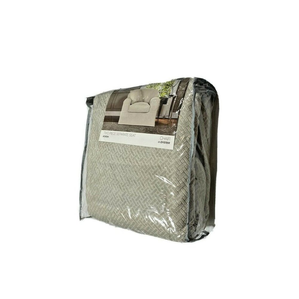 Surefit Premier Collection Slipcover Acadia Armchair Oyster Discontinued 2 Piece